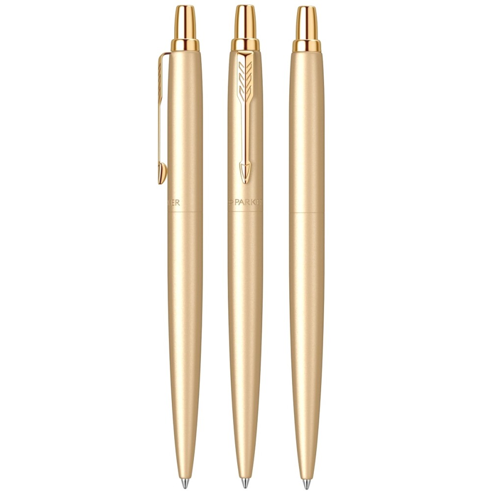 Подарочный набор: Ручка шариковая Parker Jotter Monochrome XL SE20, Gold GT + Ежедневник Gold GS